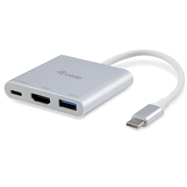 Equip Adattatore da USB-C a HDMI, USB-A, USB PD da 60 W