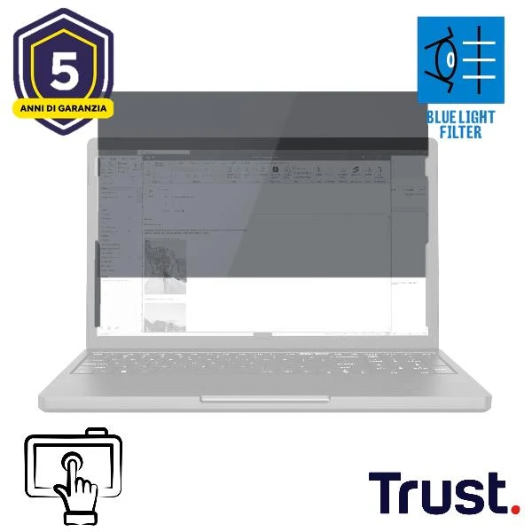 Trust Primo 35,6 cm (14") Monitor/Laptop Filtro per la privacy senza bordi per display