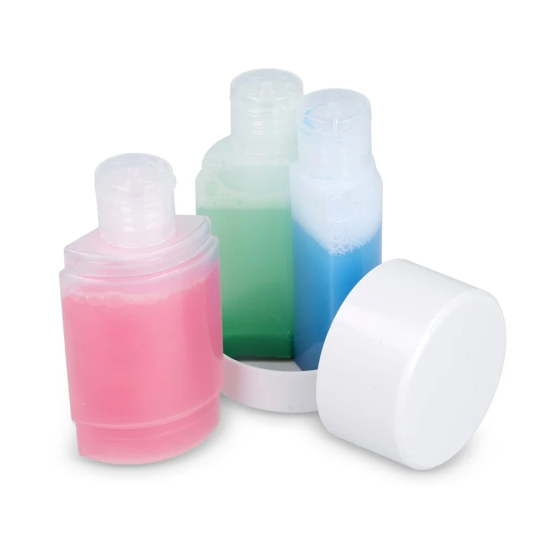 Trio di flaconi da viaggio per la toilette