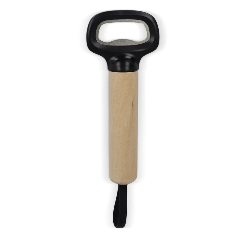 Apribottiglie con manico in legno e occhiello