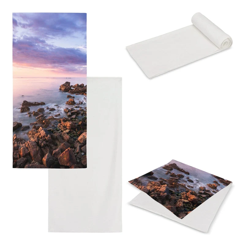 Asciugamano double-face con stampa full 100x180 cm