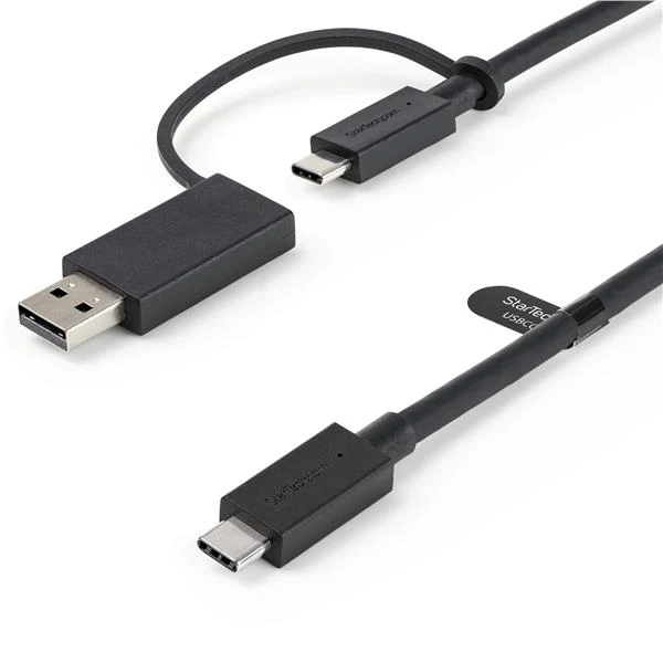 StarTech.com Cavo USB-C da 1 m con Adattatore USB-A, USB 10Gbps/5Gbps, Power Delivery 100W (5A), DP Alt Mode 8K 60Hz / 4K 144Hz, Compatibile Thunderbolt