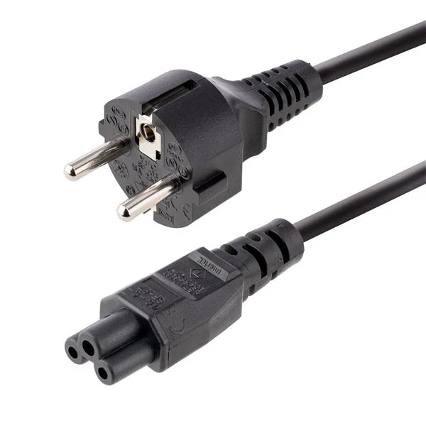 StarTech.com Cavo di Alimentazione CA da 3m, da Spina Schuko a C5 2.5A-250V, 18AWG, Cavo Elettrico di Ricambio per Alimentatori di Notebook, Monitor e Stampanti, Cavo di Alimentazione a Trifoglio