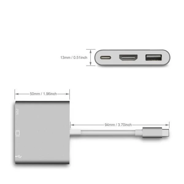 Nilox NLX-TC-HDMIUSBT adattatore grafico USB Argento