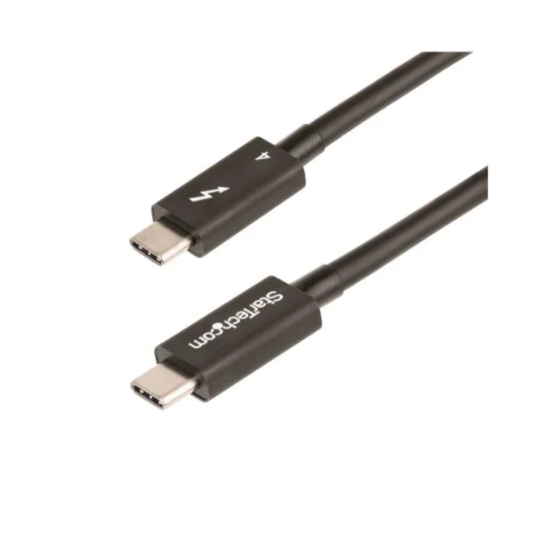 StarTech.com Cavo Thunderbolt 4 da 1m - 40Gbps - PD 100W - Cavo Video/Trasferimento dati 4K/8K - Cavo Thunderbolt Certificato Intel Compatibile con USB4/Thunderbolt 3/USB 3.2/USB Tipo C/DisplayPort - Cavo USB C