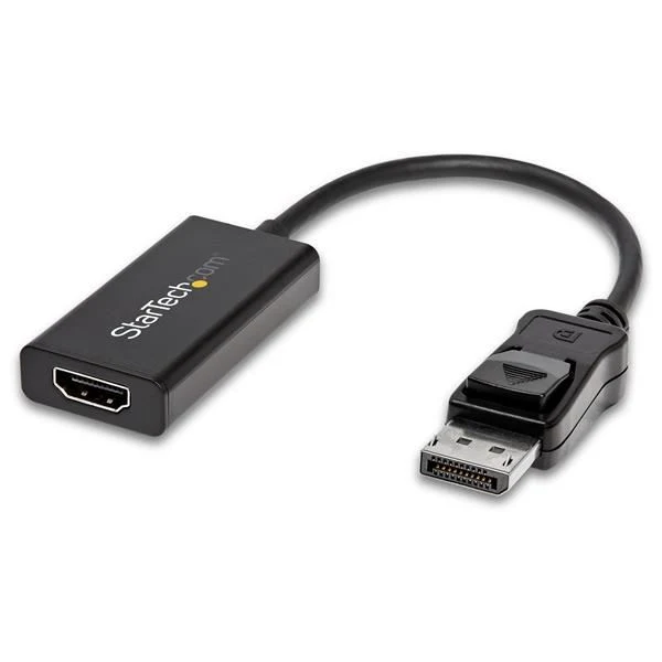 StarTech.com Adattatore DisplayPort a HDMI 4K 60Hz - Convertitore video attivo da DP 1.4 a HDMI 2.0 - Dongle/Cavo adattatore per Monitor/TV/Display HDMI - Connettore DP a scatto