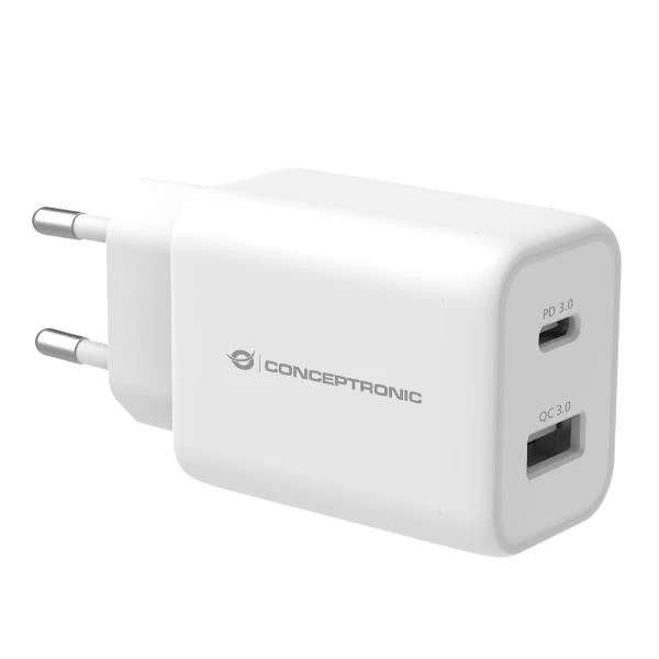 Conceptronic ALTHEA11W Caricabatterie per dispositivi mobili Universale Bianco AC Ricarica rapida Interno