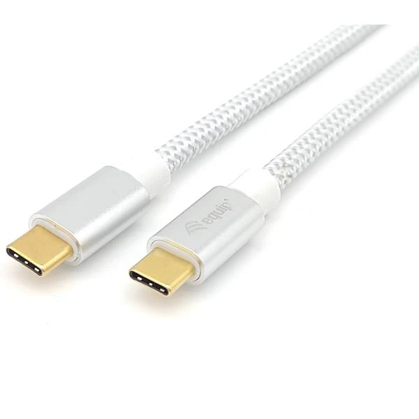 Equip 128356 Cavo USB 3.2 Gen 2 da C a C, M/M, 1,0 m, PD 100W , 4K/60Hz, 10Gbps, bianco