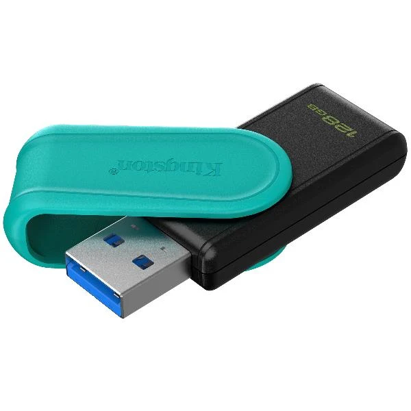 Kingston Technology DataTraveler 128GB Portable USB 3.2 Gen 1 Exodia S (Nero/Turchese)