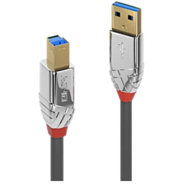 Lindy 36660 cavo USB USB 3.2 Gen 1 (3.1 Gen 1) 0,5 m USB A USB B Cromo, Grigio