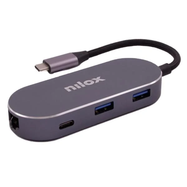 Nilox MINI DOCKING STAT HDMI 3USB PD ETH USB tipo-C 0 Mbit/s