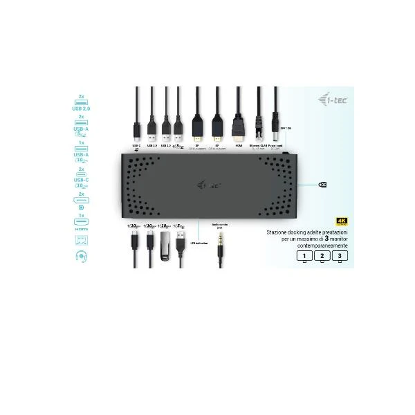 i-tec USB-C Triple Display Docking Station Gen 2 + Power Delivery 100W
