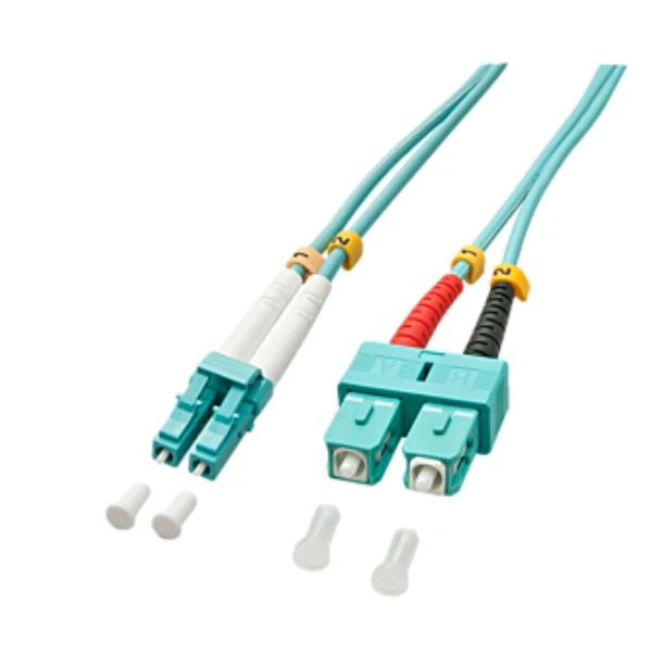 Lindy 1.0m OM3 LC - SC Duplex cavo InfiniBand e in fibra ottica 1 m Turchese