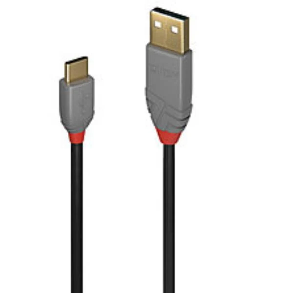 Lindy 36885 cavo USB USB 2.0 0,5 m USB A USB C Nero, Grigio