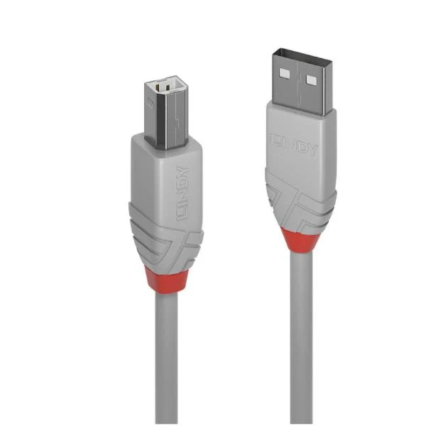 Lindy 36682 cavo USB USB 2.0 1 m USB A USB B Grigio