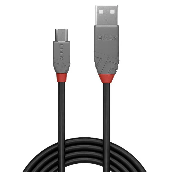 Lindy 36730 cavo USB USB 2.0 0,2 m USB A Micro-USB B Nero, Grigio
