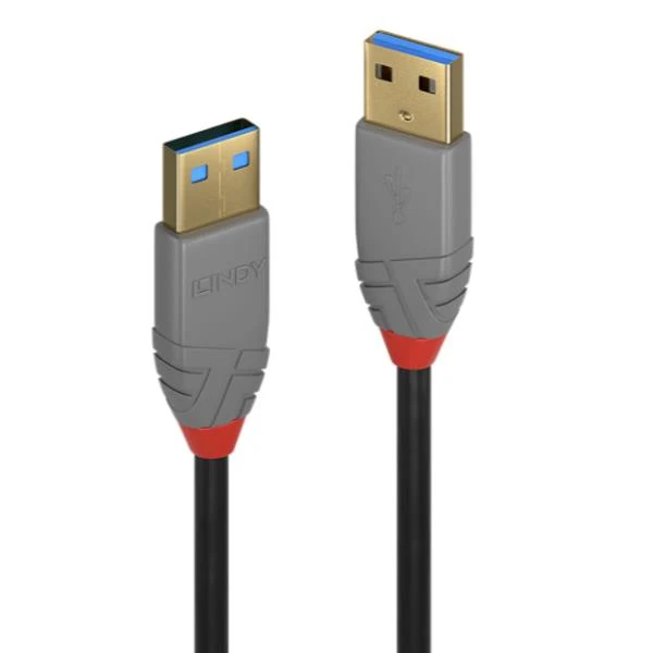 Lindy 36754 cavo USB USB 3.2 Gen 1 (3.1 Gen 1) 5 m USB A Nero, Grigio