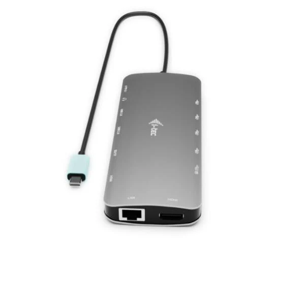 i-tec Metal USB-C Nano 3x Display Dock, 2x HDMI 1x USB-C video with Power Delivery 140W + Universal Charger 140 W