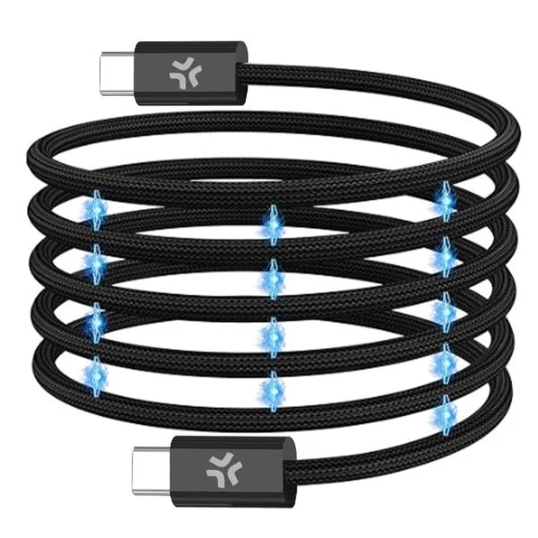 USB-C TO USB-C MAGNETIC CABLE 2M BK