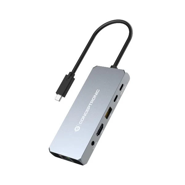 Conceptronic DONN22G replicatore di porte e docking station per laptop Cablato USB 3.2 Gen 2 (3.1 Gen 2) Type-C Grigio