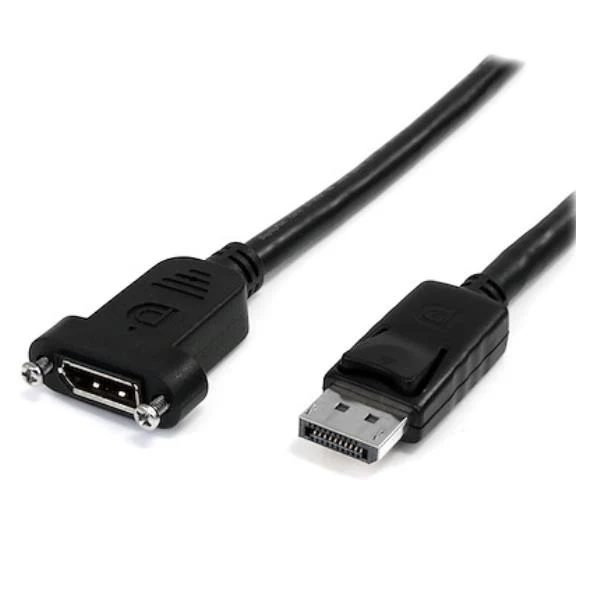 StarTech.com Cavo DisplayPort a Pannello da 1m - 4K x 2K - Adattatore DisplayPort 1.2 da Maschio a Femmina - Cavo di Prolunga DP con Connettore DP a Pannello - Cavo per Monitor DP