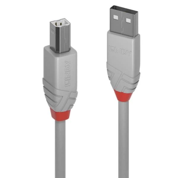 Lindy 36685 cavo USB USB 2.0 5 m USB A USB B Grigio