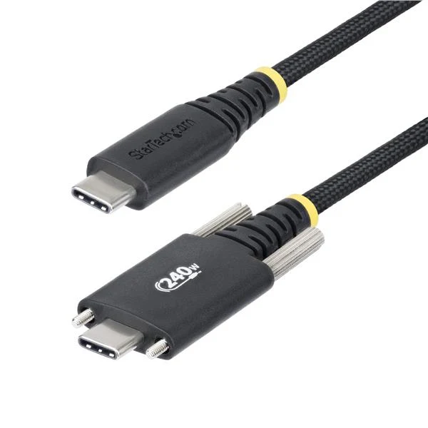 StarTech.com Cavo di Ricarica USB-C da 2 m, Chiusura a Vite Laterale, 240 W (5 A) PD EPR, Robusto e Ultra Flessibile, Cavo USB 2.0 Certificato USB-IF