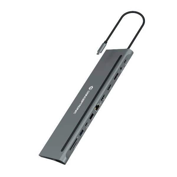 Conceptronic DONN17G replicatore di porte e docking station per laptop Cablato USB 3.2 Gen 1 (3.1 Gen 1) Type-C Grigio