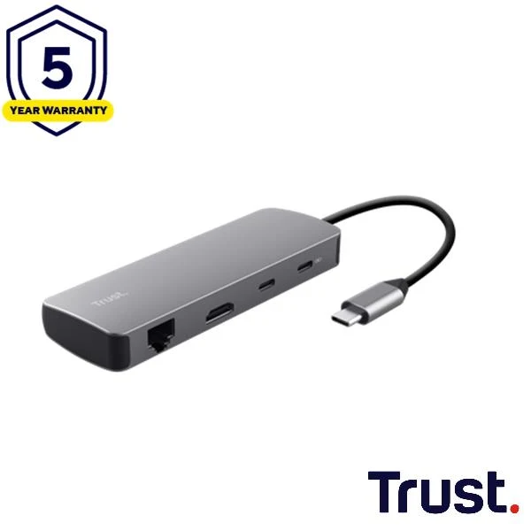 Trust 25672 hub di interfaccia USB tipo-C Grigio