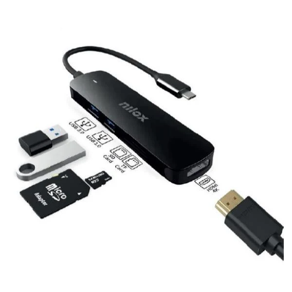 Nilox DOCK USB-C HDMI 2XUSB3.0 0 Mbit/s