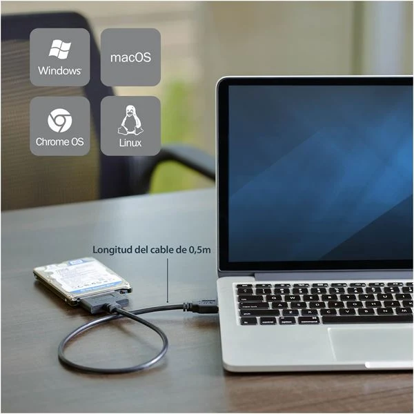 StarTech.com Cavo Adattatore per dischi rigidi USB 3.0 a SATA III da 2.5`` con UASP - Convertitore Sata SSD/HDD