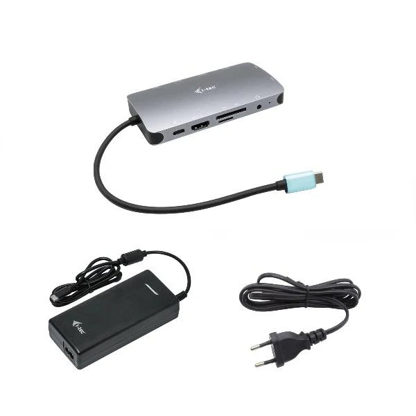 i-tec USB-C Metal Nano Dock HDMI/VGA with LAN + Charger 112W