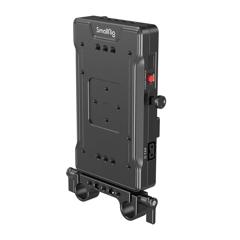 SMALLRIG V MOUNT BATTERY ADAPTER PLATE WITH DUAL 15MM ROD CLAMP 3203
