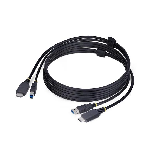 StarTech.com Cavo KVM HDMI e USB 5Gbps da 1,8m, Cavo Combinato HDMI 2.0 4K 60Hz e USB-A 3.0 per Switch KVM
