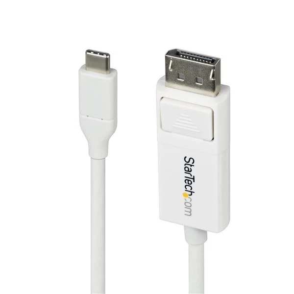 StarTech.com Cavo USB-C a DisplayPort 1.2 da 2m, bidirezionale, 4K60Hz, adattatore video bianco per Apple MacBook Pro / Air M1 M2 M3 M4, Mac Mini / Studio, compatibile con TB