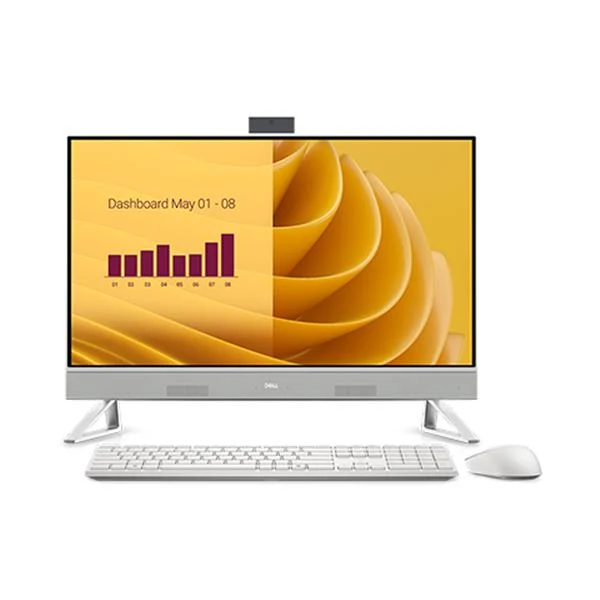 DELL EC27250 Intel Core 5 120U 68,6 cm (27") 1920 x 1080 Pixel PC All-in-one 16 GB DDR5-SDRAM 512 GB SSD Windows 11 Pro Wi-Fi 6E (802.11ax) Bianco
