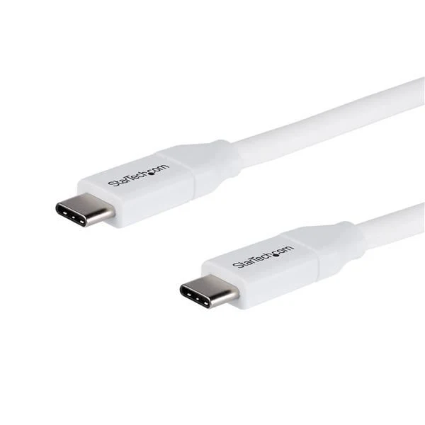 StarTech.com Cavo USB-C a USB-C con PD 5A - M/M - Bianco da 2m - USB 2.0 - Certificato USB-IF