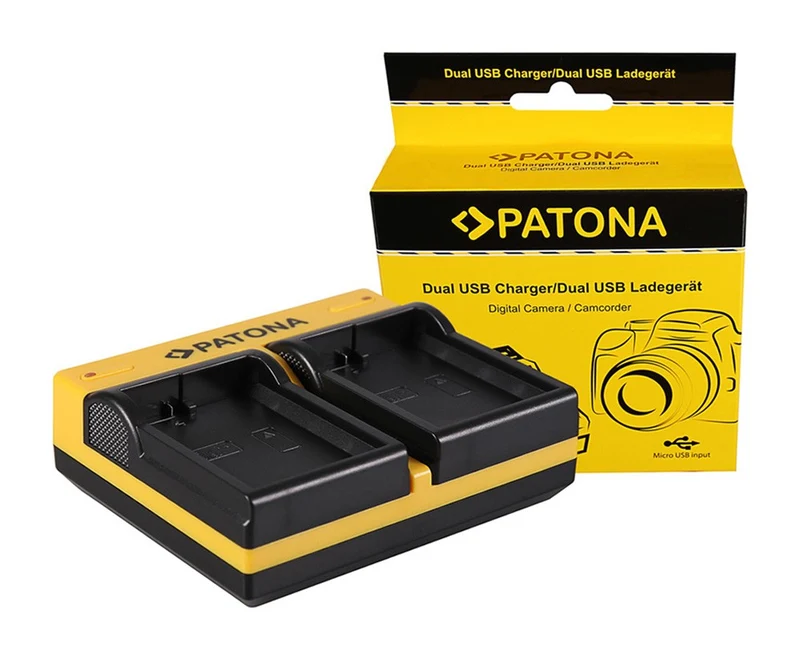 PATONA DUAL CHARGER NIKON EN-EL14 COOLPIX D3100 D3200 D5100 D5200 P7000 P7100 P7700 INCL. MICRO-USB CABLE