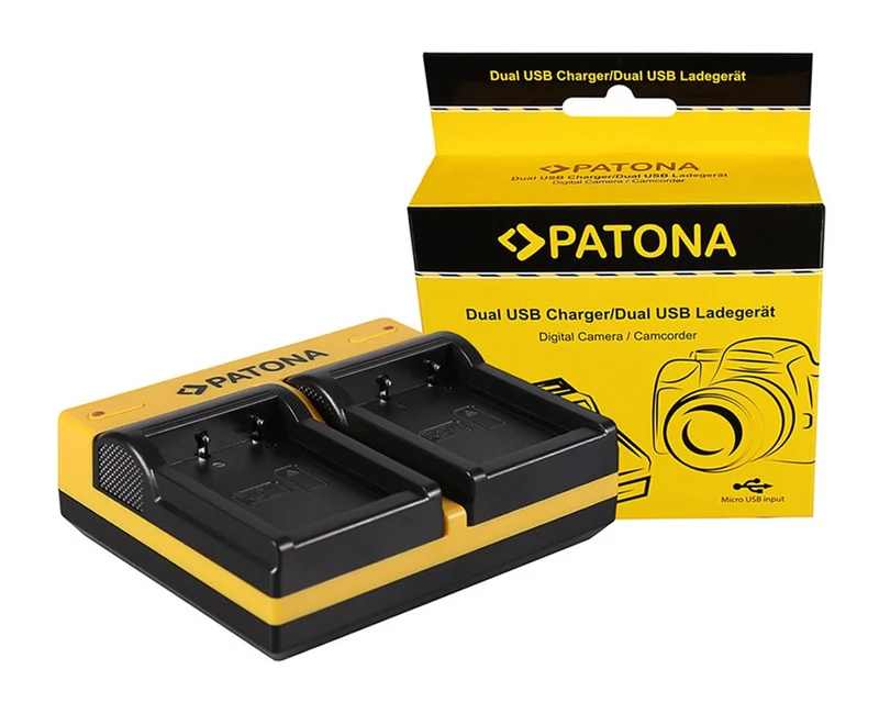 PATONA DUAL CHARGER FUJIFILM FUJI NP-W126 FINEPIX HS30 EXR HS30EXR HS-30EXR HS33 INCL. MICRO-USB CABLE