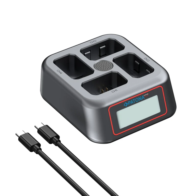 PATONA PLATINUM USB-C PD QC 4-PORT FAST CHARGER FOR SONY NP-FW50