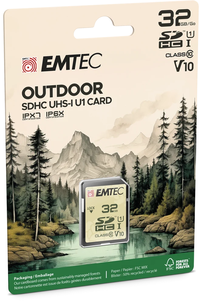 EMTEC SD 32GB OUTDOOR UHS1 U1 V10 IP6X IPX7