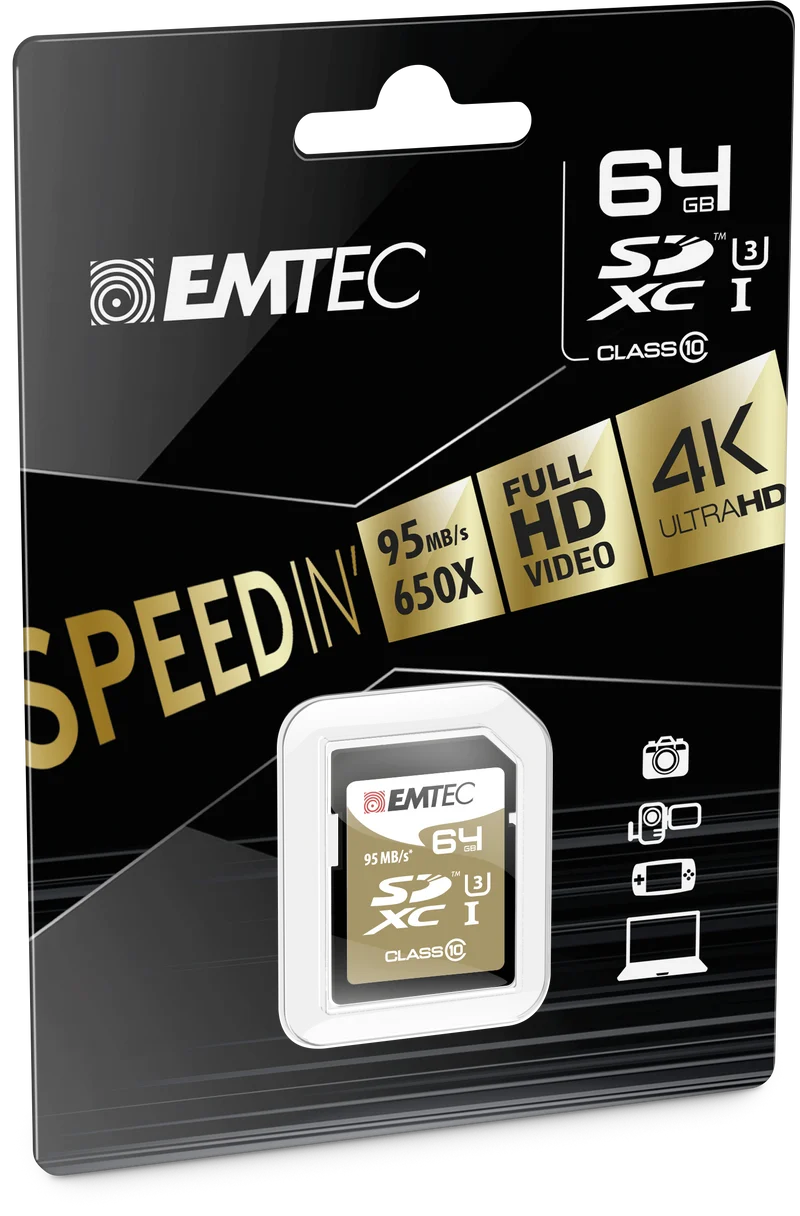 Emtec 64GB SDHC CL.10 SPEEDIN 85MB/85MB U3