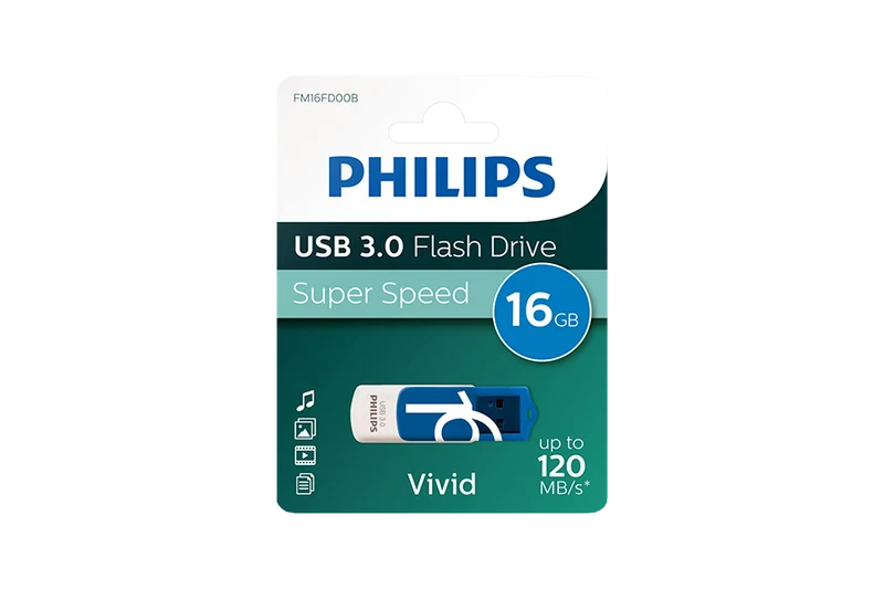 PHILIPS USB 3.0 PEN DRIVE 16GB KEY VIVID BLUE