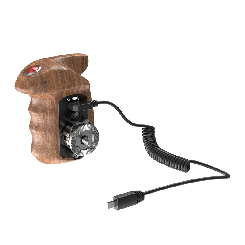 SMALLRIG RIGHT SIDE WOODEN HANDGRIP WITH RECORD START/STOP REMOTE TRIGGER FOR SONY MIRRORLESS CAMERAS HSR2511