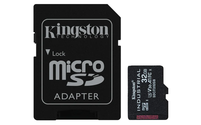 Kingston Technology Scheda microSDHC Industriale 32GB C10 A1 pSLC + Adattatore SD