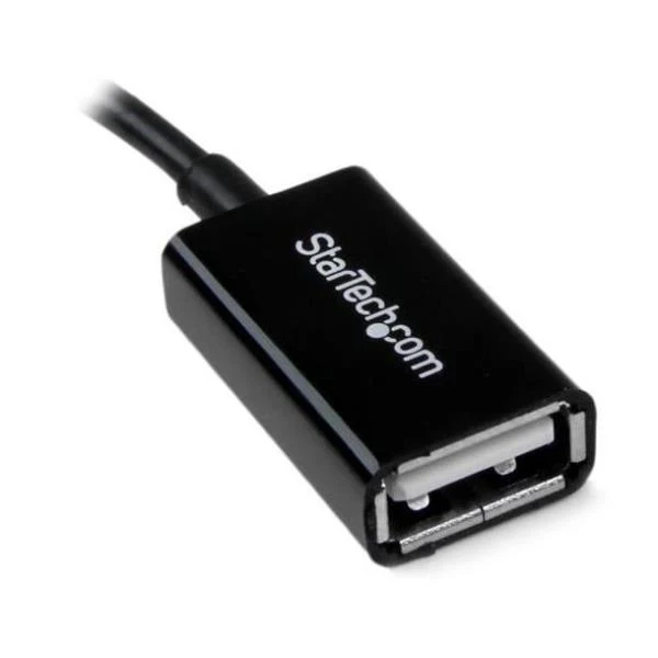 StarTech.com Cavo Adattatore micro USB a USB femmina OTG da viaggio 12cm M/F - Nero