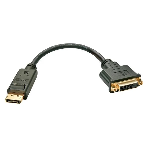 Lindy 41004 cavo e adattatore video 0,15 m DisplayPort DVI-D Nero