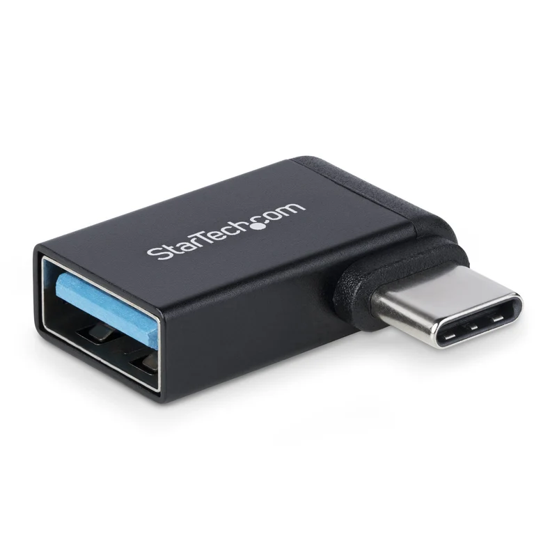 StarTech.com Adattatore USB-C a USB-A Angolato, USB 5Gbps 3A, Convertitore USB-C Maschio a USB-A Femmina, Scocca in Metallo Resistente, Compatibile Thunderbolt