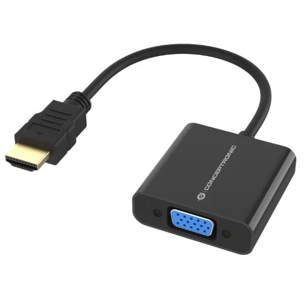 Conceptronic ABBY20B cavo e adattatore video 0,25 m HDMI tipo A (Standard) VGA (D-Sub) Nero
