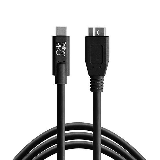 Tether Tools TetherPro cavo da USB-C a 3.0 Micro-B 4.6m nero